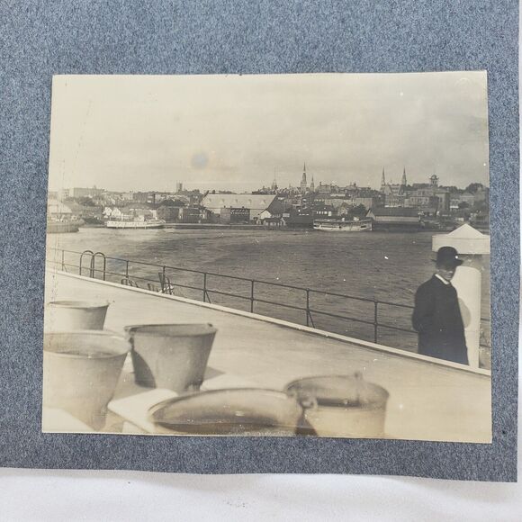 Antique Photos Seaside Boardwalk Shops Donkey Steamboat Island Cityscape Ocean - Picture 6 of 11